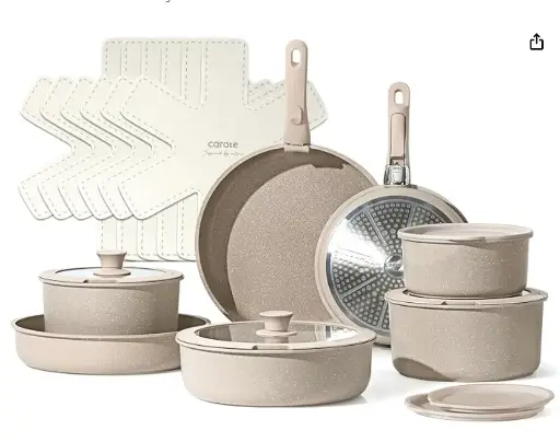 Compact Pans with Removable Handles